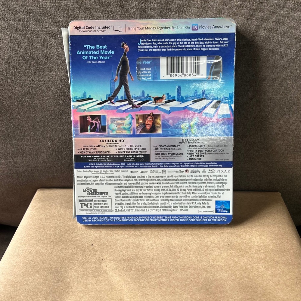 Soul 4K Ultra HD Blu-Ray + Digital Code | Pixar Ultimate Collector's Edition NEW - Picture 2 of 4